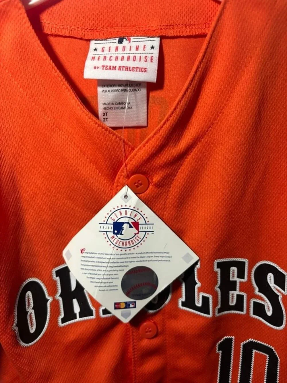 Baltimore Orioles Baseball Kids 2T Majestic Jersey Adam Jones New